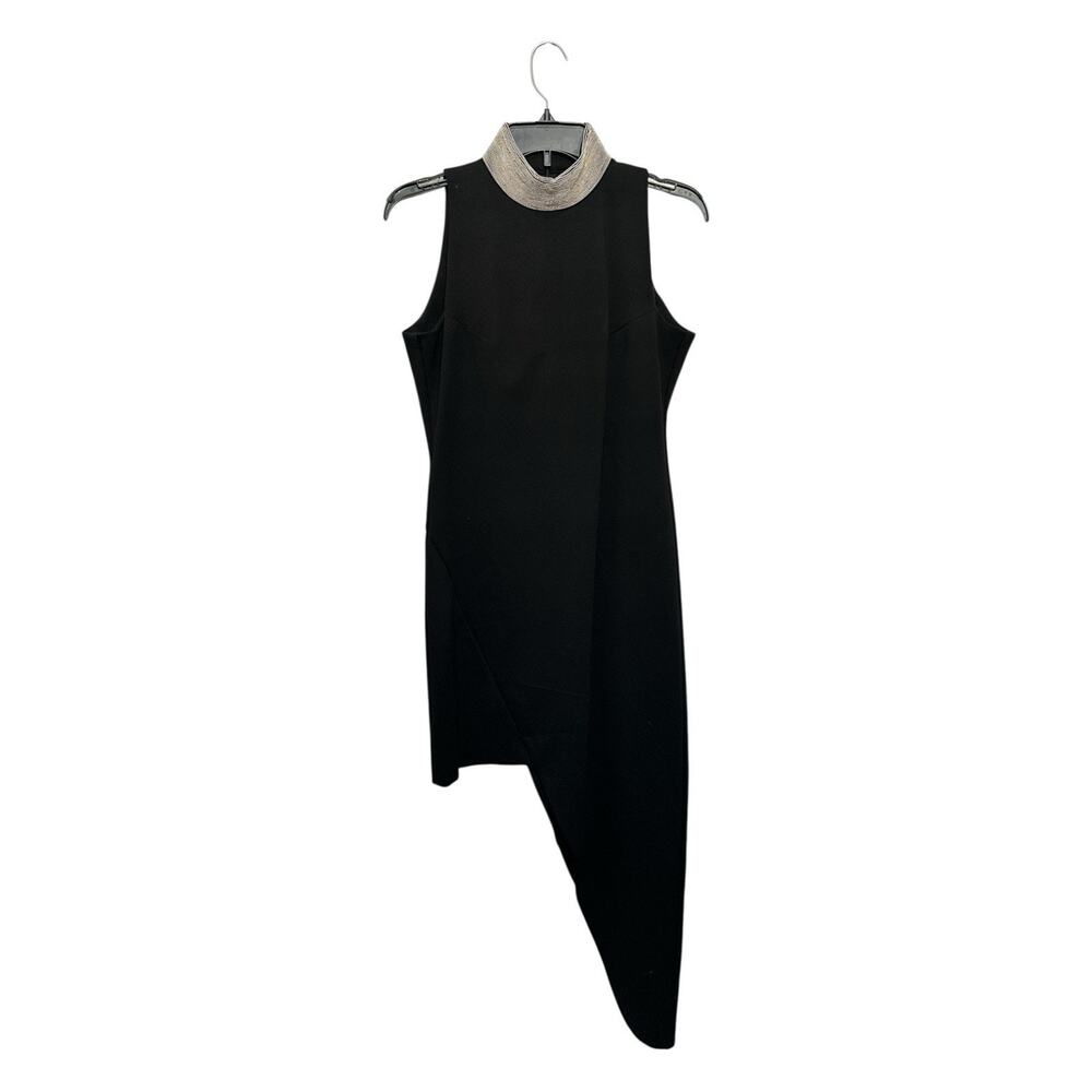 Saint Gil Paris Asymmetrical Halter Embellished Sleeveless Mini Dress Size M